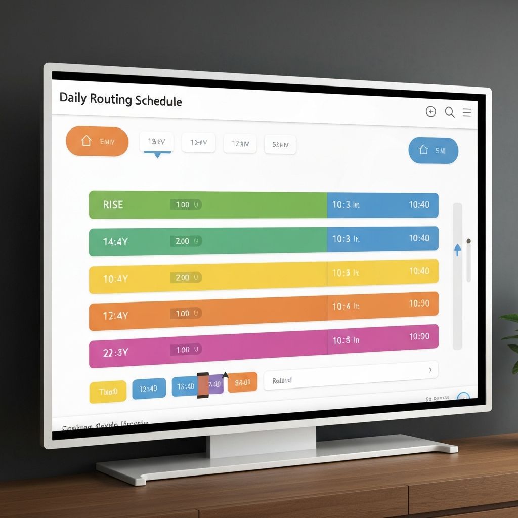 Daily timing and routine